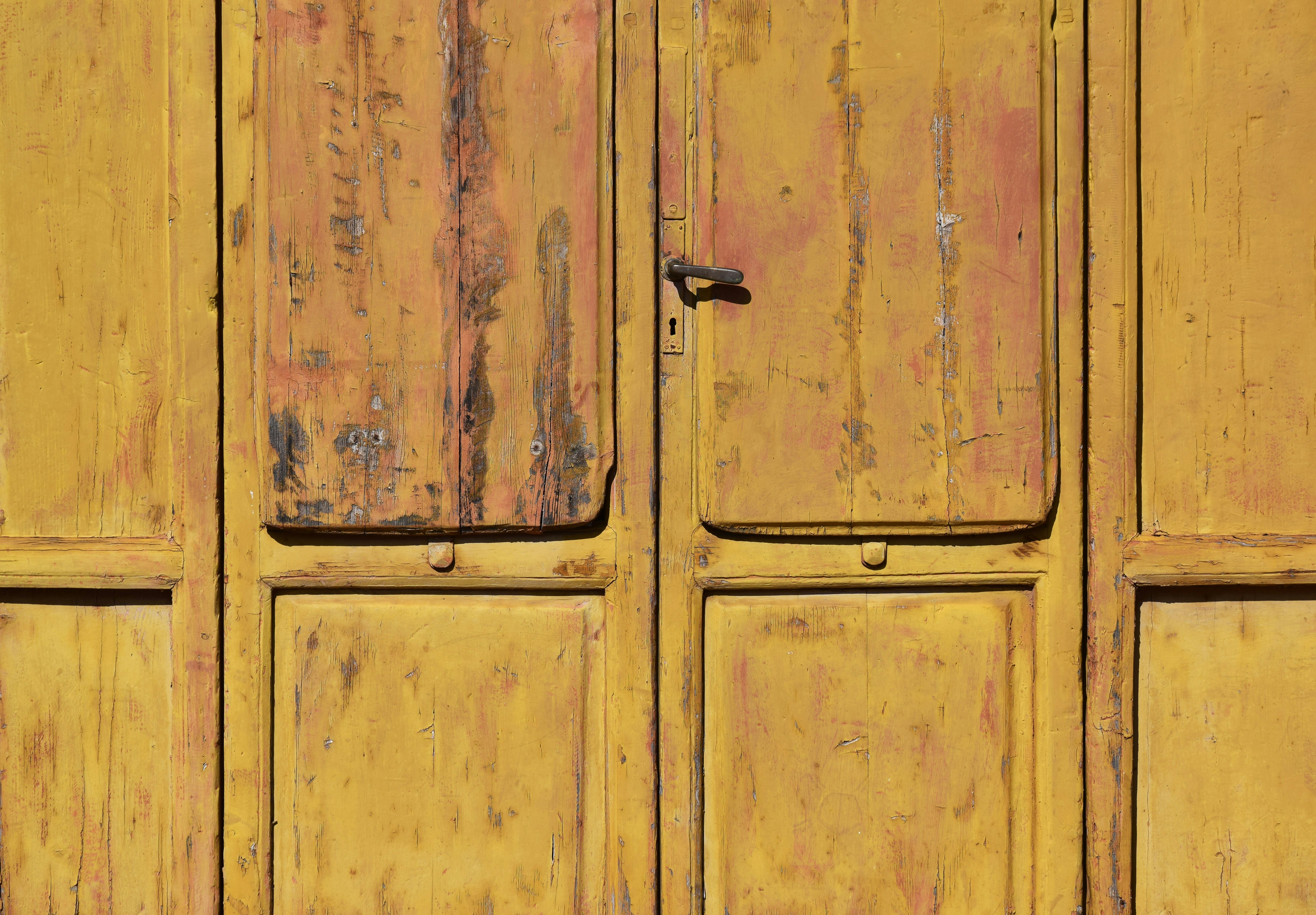 closed brown wooden cabinet